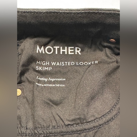 MOTHER Jeans The High waisted Looker Skimp Black Women’s Sz 28 Skinny Leg - Picture 3 of 12